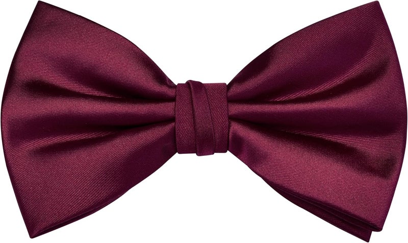 Branduce Mens Solid Color Adjustable Pre-tied Bow Tie for Men Party Wedding - Image 1